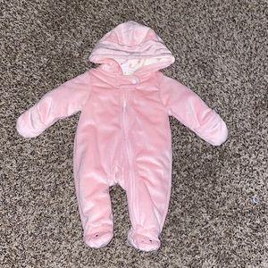 Pink kitten newborn onesie